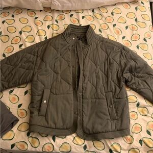 Fashion Nova Men's Olive Quilted Jacket